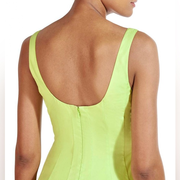 🌺🎉HP🎉🌺 NWT Staud Wells Midi Dress Lime - Picture 7 of 16